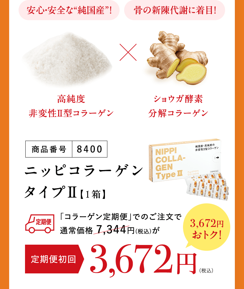 安心・安全な純国産！骨の新陳代謝に着目！