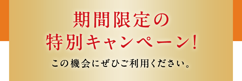 期間限定の特別キャンペーン