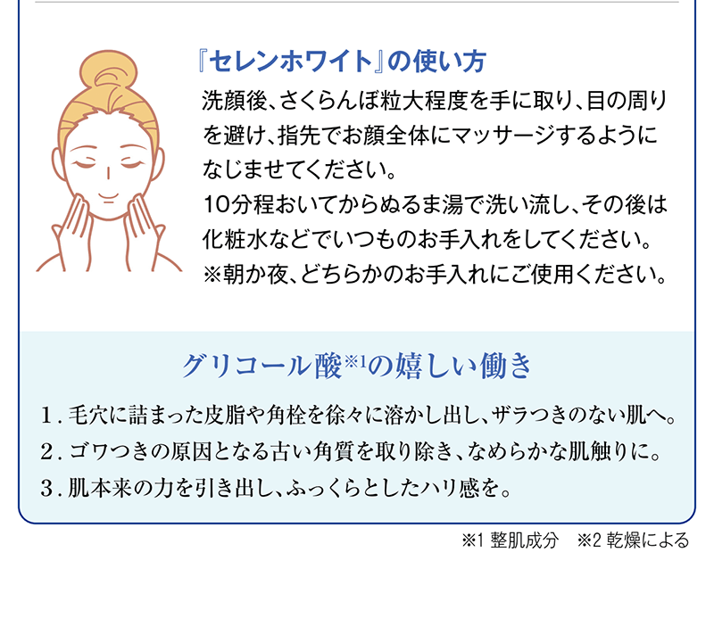 『セレンホワイト』の使い方