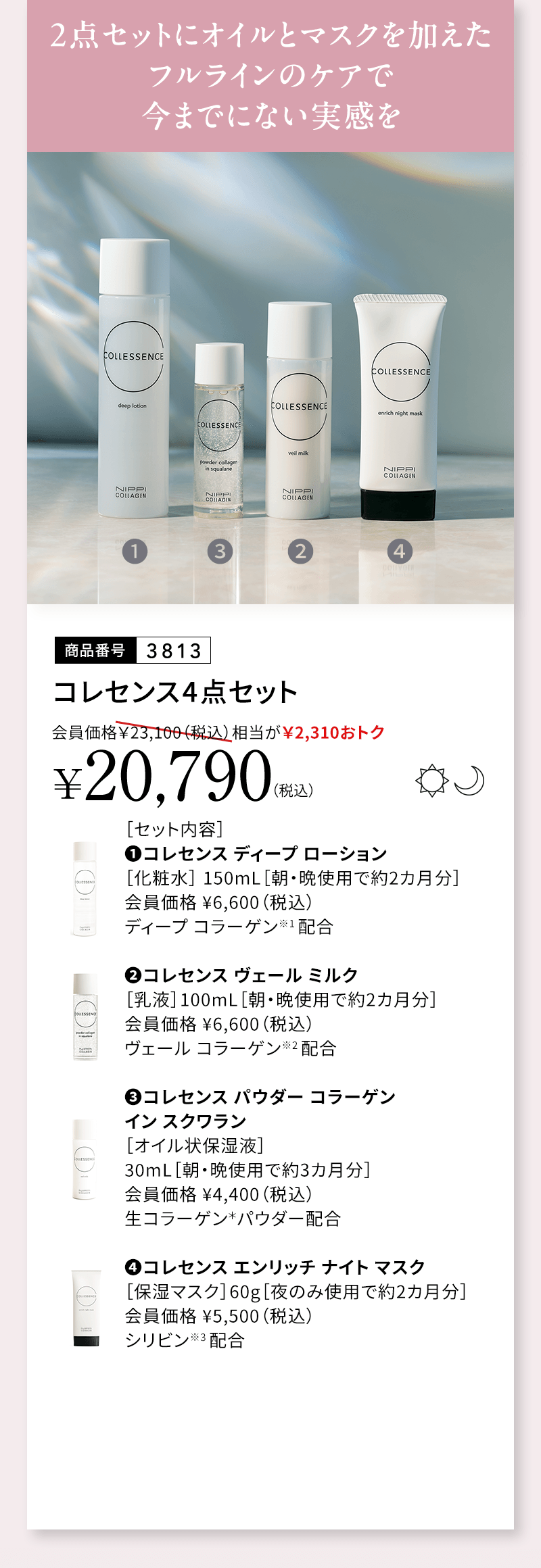 コレセンス4点セット