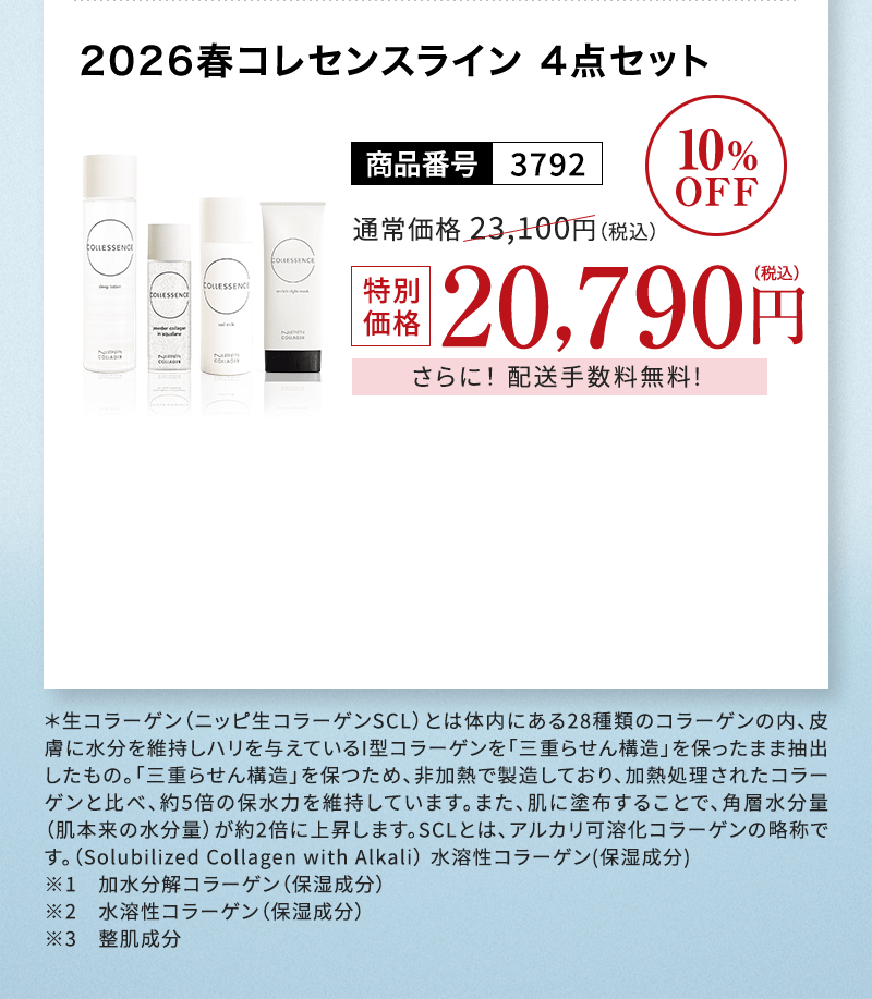  コレセンスライン4点セット