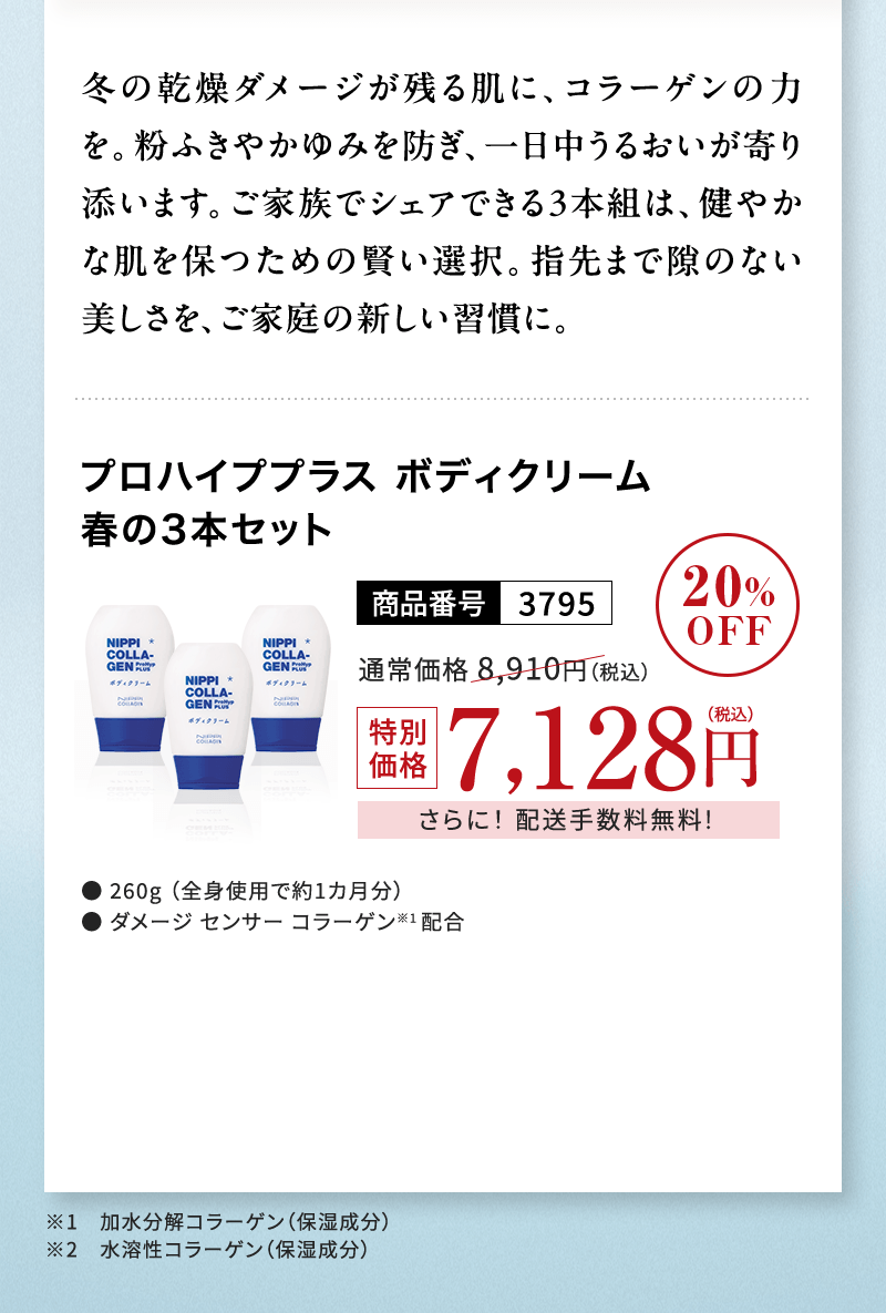 プロハイプラス ボディクリーム 春の3本セット