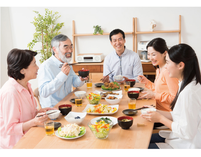 家族団欒写真