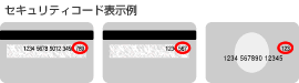 セキュリティコード表示例