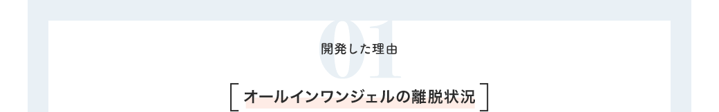開発した理由01 [オールインワンジェルの離脱状況] 