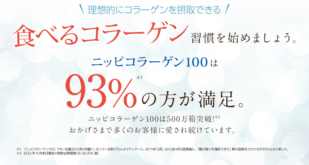 理想的にコラーゲンを摂取できる食べるコラーゲン習慣を始めましょう。