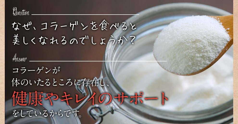 なぜ、コラーゲンを食べると 美しくなれるのでしょうか？ 