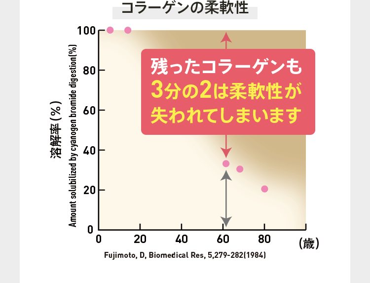 グラフ:コラーゲンの柔軟性